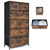 VredHom Fabric Dresser front view showing six-drawer storage for organized clothing.