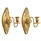 Vrnikhub gold candle sconce Victorian wall detail adds classic elegance to any room.