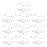 Vtopmart 10-pack clear storage bins for pantry organization.