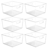 Vtopmart 11 by 11 by 6.9 inch clear bin for easy pantry organization.