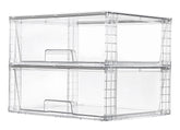 Vtopmart 2-pack large stackable drawers front view for bathroom organization