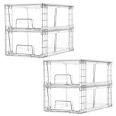 Vtopmart 4-pack stackable drawers front view for fridge and cabinet organization