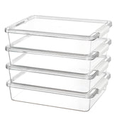 Vtopmart 6 Qt storage bins with lids provide clear visibility for quick retrieval.
