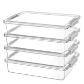 Vtopmart 6 Qt storage bin with lid, front view, easy access for organized home use.
