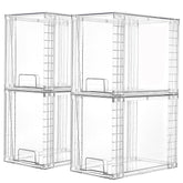 Vtopmart clear stackable drawers top view for organized skincare essentials