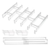 Vtopmart drawer dividers with eight sections for neat cutlery organization.