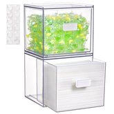 Vtopmart dryer-sheet-holder outside-handle for easy access and clutter-free laundry storage.