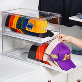 Vtopmart hat organizer with sliding tray for easy access to caps.