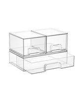 Vtopmart stackable drawers for cosmetics provide clear visibility on vanity