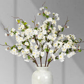 VUAHAUL artificial cherry blossom branches 80cm in white for tall vase displays.