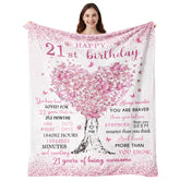 Vuinezo 21st birthday blanket close-up texture for cozy warmth.
