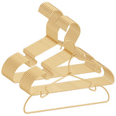 VWV gold aluminum kids hanger for 12-6 inch garments keeps outfits organized.