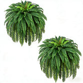 Waipfaru 60-inch large fake ferns on front porch for year-round greenery