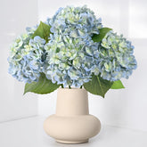 Waipfaru Hydrangea artificial blue flowers 4pc set for elegant home decor.