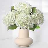 Waipfaru white hydrangea artificial flower real touch 20-inch stem for elegant decor.