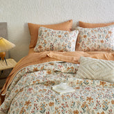 Wake In Cloud floral quilt set in king full-bed view, soft fabric, inviting botanical charm.