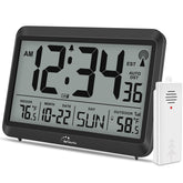 WallarGe atomic clock with indoor-outdoor temperature display for quick checks
