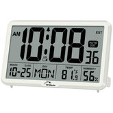 WallarGe auto-set digital wall clock displays time after battery insertion for reliable setup.
