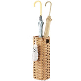 WAOHANAZ rattan umbrella stand front view, compact corner fit for entryways.