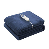 Wapaneus heated blanket full-size flat on bed for instant warmth and comfort