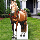 Watersay Derby horse cardboard stand ready for photo booth and party display
