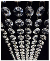 WAZHRMGHG 99FT clear acrylic crystal garland strands drape elegantly for versatile decor.