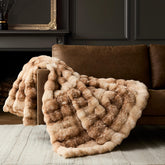 WDCOZY Deer Fawn bubble throw closeup shows plush faux fur texture for warm comfort