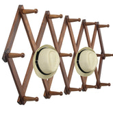 WEBI walnut wood accordion wall hanger full view for organized entryway