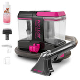 WECLEAN portable carpet cleaner front motor view demonstrates strong cleaning power.