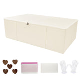 Wekuch 94L wedding dress storage box open view showing spacious interior for wrinkle-free gown storage.