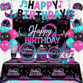 Wellspar karaoke banner for a festive music-themed party setup