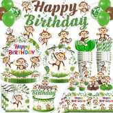 wellspar monkey birthday decorations kit creates a festive party vibe for kids.
