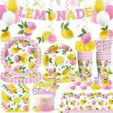 Wellspar pink lemonade plates for festive party tables