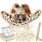 Wenqik cowboy frame with stand displaying cherished baby shower memories
