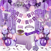WEQTWL purple birthday banner creates a striking photo backdrop.