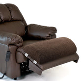 Wesiti recliner foot pillow in chocolate color provides soft foot support.