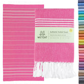 WETCAT Turkish Beach Towel in fuchsia, oversized and plush.