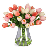 WeTop cream tulips bouquet for a realistic spring centerpiece.