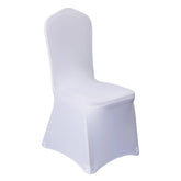 Wexninaz chair cover close-up showing stretch fabric and durable fit for events