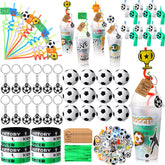 Weysat soccer cups with dome lids, ideal party favors and drinks.