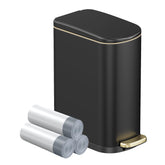 WFRWFR 2.6 Gal bathroom trash can fits neatly under the sink for compact spaces.