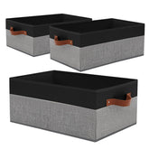 WGGWE 3-pack closet organizer bins on shelf maximize capacity and order.