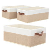 WGGWE closet organizer bin 3pack flat view for tidy shelves