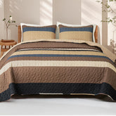 Whale Flotilla king quilt camel reversible design adds versatile warmth