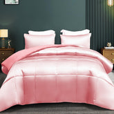 Whale Flotilla silky-soft queen comforter highlighting smooth satin texture and luxurious comfort