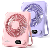 Whatook desk fan 2-pack with stepless control for precise cooling on demand.