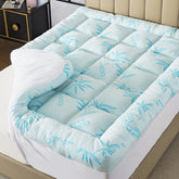 WhatsBedding 5 inch full topper with bamboo viscose offers breathable cooling for warm nights.