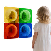 Whimtoyland red bubble mirror supports sensory exploration during play