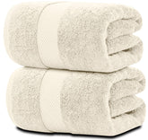 White Classic oversized 35x70 ivory bath sheet for wrap-around luxury.