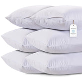 White Classic King pillow covers 6-pack packshot showing soft fabric